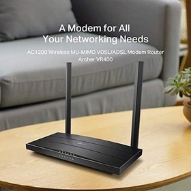Resim TP-LINK ARCHER VR400 1200 Mbps VDSL2 MODEM 