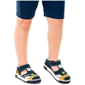 Resim Kiko Kids Erkek Çocuk Günlük Ayakkabı Arz 2322 Petrol - Sarı 