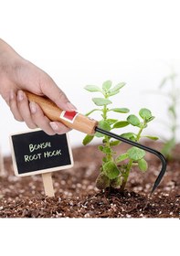 Resim Fosenze Bonsai Kök Açıcı Ve Toprak Gevşeticisi - Demir Ve Fıstık Ağacı Malzeme, Ergonomik Ahşap Saplı Bahçe Aracı 