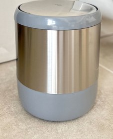 Resim Prima Nova Lima Döner Kapaklı banyo mutfak ofis Çöp Kovası 6 Lt Gri 