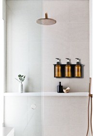 Resim 3'lü Set Sıvı Sabunluk, Banyo Şampuanlık , Duş Jelilik, Sıvı Yağ 