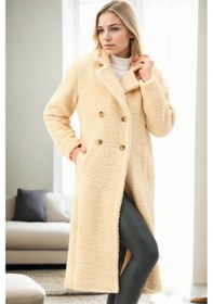 Resim Z9775 Dewberry Bayan Palto-bej Bej 
