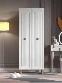 Resim Bohem 2 Kapaklı Gardırop Mdf Kapak Ceviz 