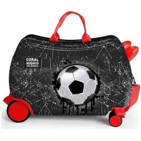 Resim Coral High Siyah Kids Futbol Desenli Otur-çek Çocuk Valizi 16369 Çok Renkli 