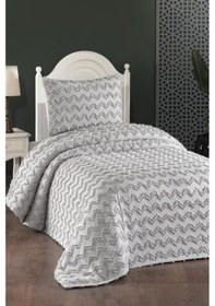 Resim Çeyiz Diyarı Lumpa 2 Parça Tek Kişilik Pike Takımı Gri Gri 