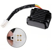 Resim Tongdashop 4 Kablolu 12v Voltaj Regülatörü Gy6 Cg Cb Motorlar İçin Aşırı Voltaj Korumalı 