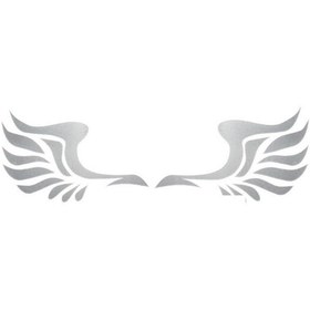 Resim Solfera GÜMÜŞ RENK MELEK KANADI OTOMOBİL AYNA STİCKER CS036 