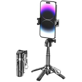 Resim P15 Mini Selfie Çubuğu Tripod Bluetooth Uzaktan Kumandalı 360' 