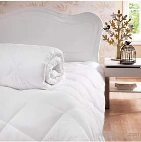 Resim Kristal Çift Kişilik Microfiber Yorgan İkili Beyaz 