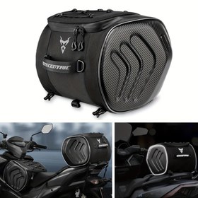 Resim MOTOCENTRIC 20L Çift Spor Motosiklet Ön ve Arka Pannier Çantaları - Siyah EVA Malzeme, Ayarlanabilir Askı, Su Geçirmez ve Dayanıklı, Sokak Spor Motosikletleri için, Motosiklet Aksesuarları | Şık Motosiklet Kıyafeti | Ayarlanabilir Askı Çantası, Motosiklet Pannier'leri 