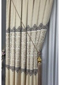 Resim Takım Fon Perde Krem-bej 2 Kanat Fon+aksesuar Krem 