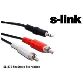 Resim S-Link Sl-872 3 Metre Stereo Ses Kablosu 