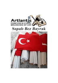 Resim Sopalı Bez Bayrak 20x30 Cm 1 Adet Saplı Bayrak Ay Yıldız Plastik Çıtalı 20 30 Bez Bayrak Mill Bayram Kutlama 