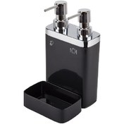 Resim Primanova Viva Süngerlikli 2'li Sıvı Sabunluk Siyah M-e10-06 