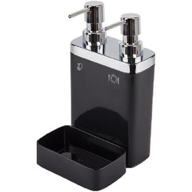 Resim Primanova Viva Süngerlikli 2'li Sıvı Sabunluk Siyah M-e10-06 