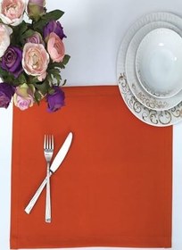 Resim Tropik Home Amerikan Servis Pamuklu Turuncu Renkli Masa Ve Salon Sunum Supla 35x45 