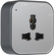 Resim Yifomall 3'lü Evrensel Raylı Priz Adaptörü - Kolay Kurulum, Kayar Tasarım, Her Tür Fiş İçin Uygun Gri 