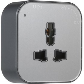 Resim Geeksen Evrensel 3 Pinli Raylı Sistem Priz Adaptörü - Kolay Kurulum, Kayar Tasarım Gri 