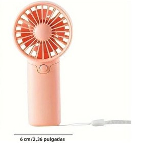 Resim Taşınabilir El Tipi Vantilatör, Hafif, Pil İle Çalışır, Masa İçin Pembe, 
