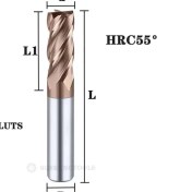 Resim 2Liyao D1X4DX3X50L 4FHRC55 Karbür Yarıçapı Uç Kesici Değirmen Alüminyum Cnc Freze Kesici Metal Tungsten Çelik Cnc Işleme Endmils (Yurt Dışından) 