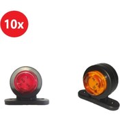 Resim hilalshops Mini Takoz Lamba 12 Ledli 10 Adet (sarı-kırmızı) 