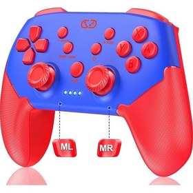 Resim Gamepad Q251-nintendo Switch/oled/lite Gamepad İçin Kablosuz Denetleyici Programlanabilir Tuşlarla Anahtar Android/ıos/pc Turbo, 6-axix Konsol 