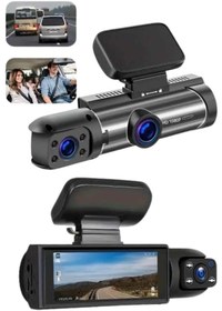 Resim AyrStore Araç Kamerası Black Box Çift Kameralı Ekranlı Full HD Sürüş Kamerası 