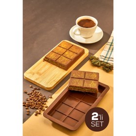 Resim Vienev 2li Büyük Boy Silikon Dubai Çikolatası Kalıbı 