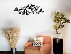 Resim Sezart Küçük Çiçekli Dallar Metal Duvar Tablosu Altın 126,5 x 49,5 