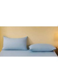 Resim 2 Adet Pamuklu 50x70 Cm Yastık Kılıfı Mavi 