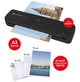 Resim 330 L A3 Laminasyon Makinesi Ve 40 Adet Laminasyon Filmi 