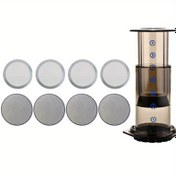 Resim 2 Adet Aeropress Paslanmaz Çelik Filtre Diskleri - Yeniden Kullanılabilir Ultra İnce Metal Kahve Filtreler, 61mm, Kağıt Gerekmez, Tortusuz Demleme, Aeropress Kahve Makinesi için Kolay Temizlik, Ev Barista, Minimalist Tarz, Dayanıklı Yapı, Çevreci Kullanıcılar, Pas Dirençli Malzeme, Çevreye Duyarlı Tüketici 