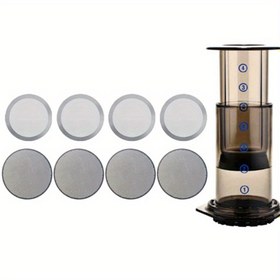 Resim 2 Adet Aeropress Paslanmaz Çelik Filtre Diskleri - Yeniden Kullanılabilir Ultra İnce Metal Kahve Filtreler, 61mm, Kağıt Gerekmez, Tortusuz Demleme, Aeropress Kahve Makinesi için Kolay Temizlik, Ev Barista, Minimalist Tarz, Dayanıklı Yapı, Çevreci Kullanıcılar, Pas Dirençli Malzeme, Çevreye Duyarlı Tüketici 