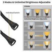 Resim Dancemonkey Cbtx St-8033 Kısılabilir Led Boyun Okuma Işığı - Eller Serbest Boyun Asma Kitap Lambası Siyah Ve Mavi Diğer 