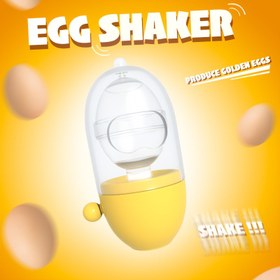 Resim Manuel Yumurta Çırpıcı - 8 Saniyede Hazır, Gıda Güvenli ABS Malzeme, Tek Dokunuşlu Düğme ve Çekmeli Sap ile Kabartmalı Meringue & Kek Hamuru İçin, Elektriksiz, Ev ve Kamp için Kompakt Tasarım 