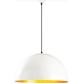 Resim Riolight Modern Parlak Beyaz Tekli Metal Sarkıt Çap: 30Cm 