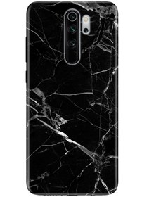 Resim Cekuonline Xiaomi Redmi Note 8 Pro Tıpalı Kamera Korumalı Silikon Kılıf Mermer Siyah 