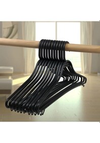 Resim Geniş Elbise Askısı Kırılmaz Askı 42cm Siyah 12-24-48 Adet DE026 314424114 