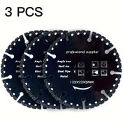 Resim 3 Adet Profesyonel Metal Kesme Bıçağı, 115x22x5/125x22x5mm, Çelik, Taş, Mermer, Demir, Alüminyum, Beton Kesimi için Çok Yönlü Kesim Diski - Hassas Kesimler, Metal İşleme Araçları ve Aksesuarlar 