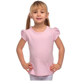 Resim Lovetti Pembe Kız Çocuk Kısa Kollu Basıc Tişört Pembe 