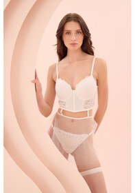 Resim Loya Kadın Ekru Valencıa Transparan Babydoll Ekru 