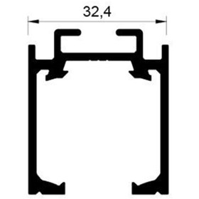 Resim Albatur Mat Eloksal 2 Metre Üst Ray (ALB-M50 9775 410*2) 