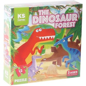 Resim NessiWorld PRS 32703 The Dinosaur Forest Pre School Puzzle 12 Parça 
