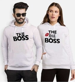 Resim Tshirthane The Boss The Real Boss Sevgili Kombinleri Kapüşonlu K 