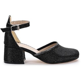 Resim Kiko Kids Ressa Taşlı Kız Çocuk 5 Cm Topuklu Sandalet Abiye Ayakkabı Altın 