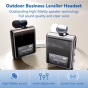 Resim Voground LCD Dijital Ekranlı Lavalier İş Bluetooth 5.4 Kulaklık Çağrı Titreşim Hatırlatıcısı+Sesli Raporlama 