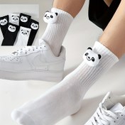Resim 1/2 Çift Sevimli 3D Panda Karikatür Çorapları Benzersiz Panda Oyuncak Tasarımı Unisex Eğlenceli Kişiselleştirilmiş Orta Boru Çorapları, Yeni ve Benzersiz Bir Hediye 