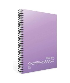 Resim Fresco Spiral Düz Pp Defter A4 72 Yaprak Çizgili Mor Renk 