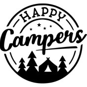 Resim Happy Campers Duvar Dekor Sticker 40 x 40 cm 