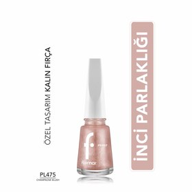 Resim Flormar Pearly Yoğun Pigmentli ve Sedef Yansımalı Oje PL475 Champagne Blush 
